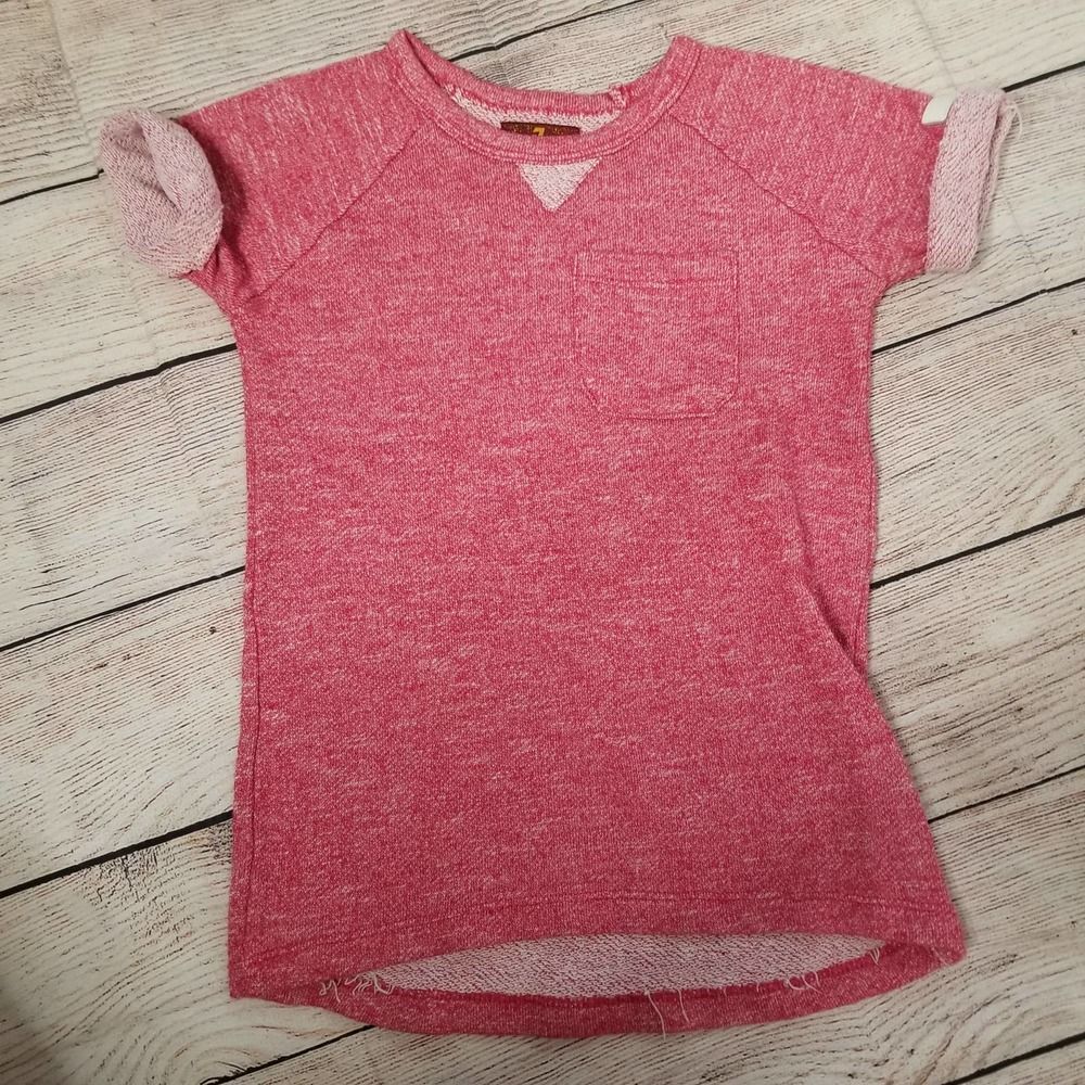 7 FOR ALL MANKIND pink short sleeve blouse 6X